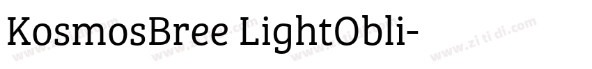KosmosBree LightObli字体转换